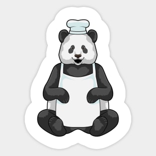 Panda as Chef with Cooking hat Sticker